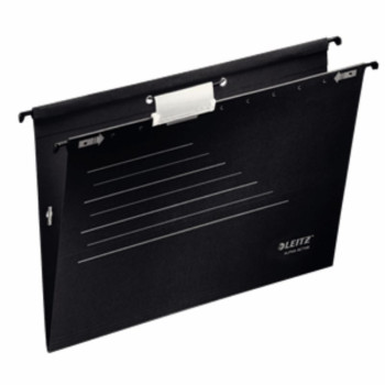 Dosar suspendabil cu burduf negru 5/set alpha active leitz