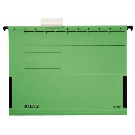 Dosar suspendabil cu burduf verde alpha leitz