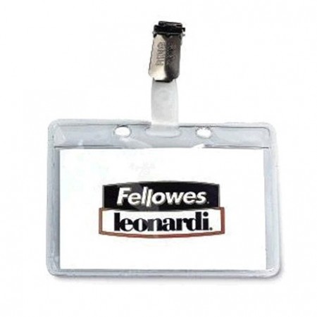 Ecuson orizontal rigid cu clips metalic 92*60 fellowes