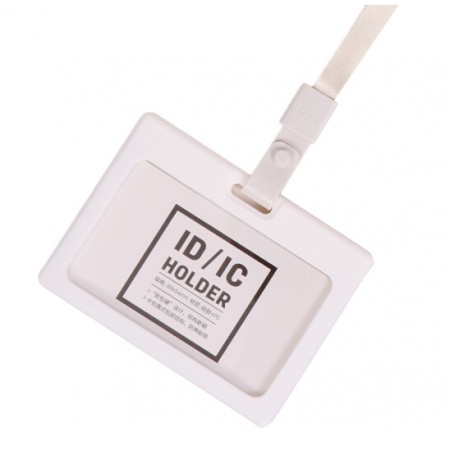 Ecuson orizontal silicon cu capsa si snur pt carduri 90*54mm del