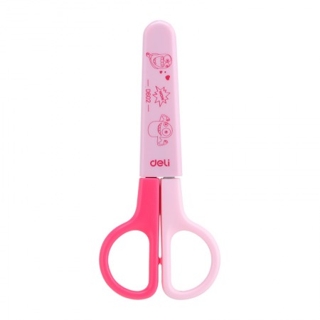 Foarfeca scolara 12cm cu protectie plastic deli