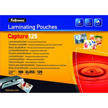 Folie 112x154mm 125 microni 100/top fellowes Folie 112x154mm 125 microni 100/top fellowes