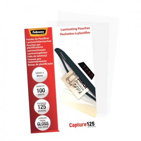Folie 54x86mm 125 microni 100/top fellowes