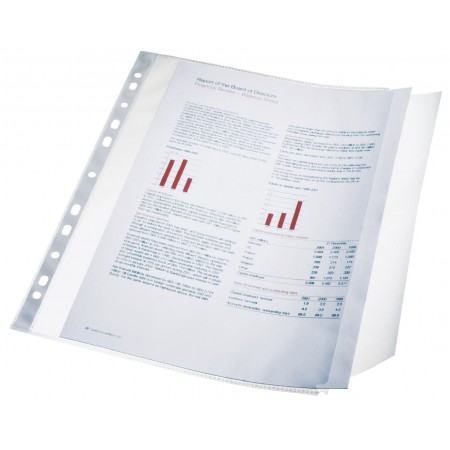 Folie protectie a4 cu clapa laterala 10/top 100 microni esselte