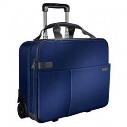 Geanta cu 2 rotile albastru-violet smart traveller leitz