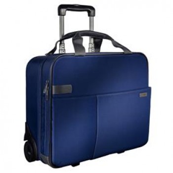 Geanta cu 2 rotile albastru-violet smart traveller leitz
