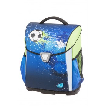 Ghiozdan fotbal albastru + penar, etui, sac sport schneiders