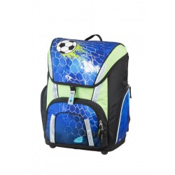 Ghiozdan fotbal smart albastru+etui, sac sport,cut.pt carti schn