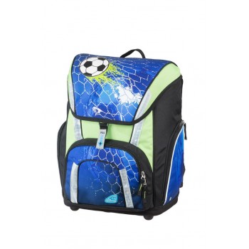 Ghiozdan fotbal smart albastru+etui, sac sport,cut.pt carti schn