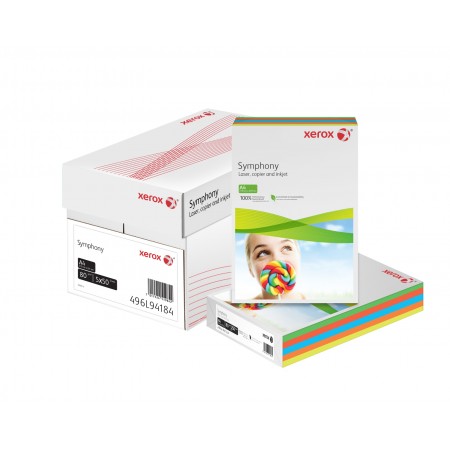 Hartie copiator a4 asortata intens 80g 5*50/top xerox