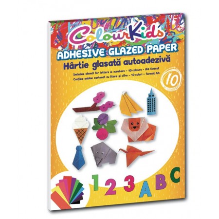 Hartie glasata autocolanta a4 10 culori/set colour kids pigna Hartie glasata autocolanta a4 10 culori/set colour kids pigna