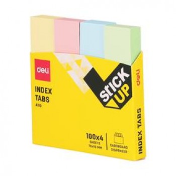 Index adeziv hartie 19*76mm 4 cul. pastel 100 file deli