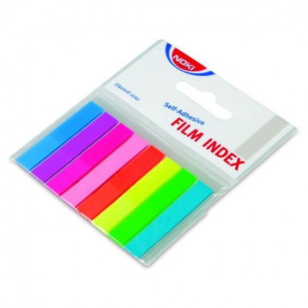 Index adeziv plastic 8*45mm set 8 culori noki