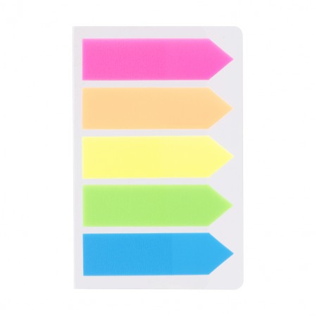 Index adeziv plastic sageata 12*43mm 5 culori 20 file deli