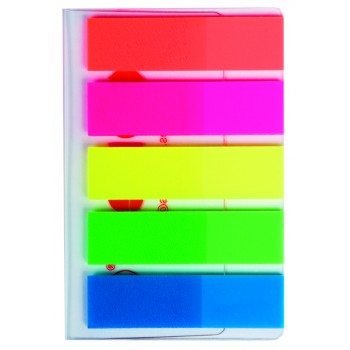 Index plastic 12*45mm 5 culori*25 file kores