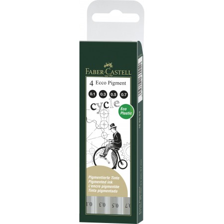 Liner eco pigment set 4 buc faber-castell