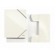 Mapa carton cu elastic alb metalizat wow leitz
