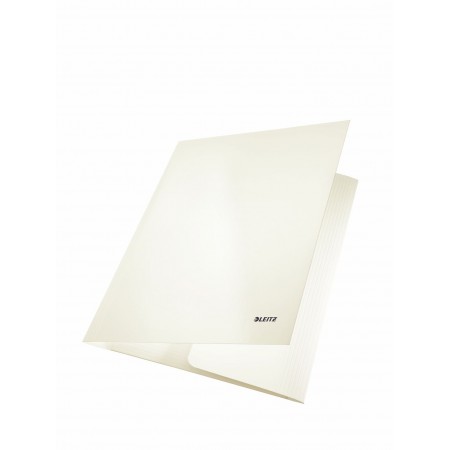 Mapa carton cu elastic alb metalizat wow leitz