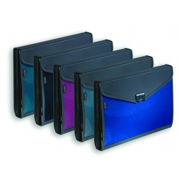 Mapa cu clip 13 compartimente culori asortate zeon snopake