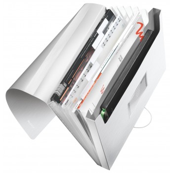 Mapa plastic 6 compartimente alb arctic tip proiect style leitz