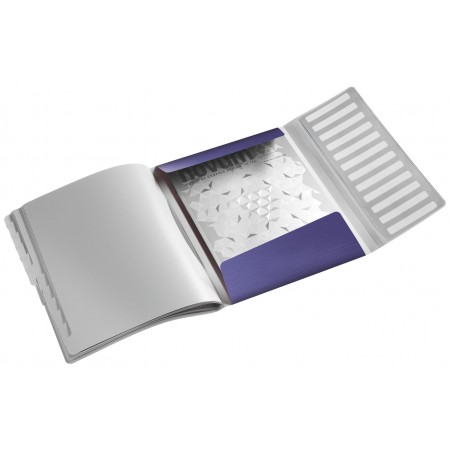 Mapa plastic cu elastic 12 compartimente albastru-violet leitz
