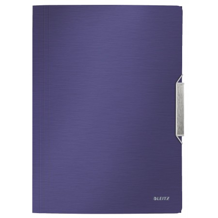 Mapa plastic cu elastic albastru-violet satin style leitz Mapa plastic cu elastic albastru-violet satin style leitz