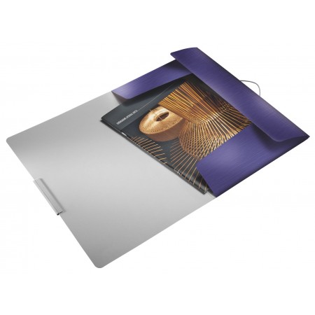 Mapa plastic cu elastic albastru-violet satin style leitz Mapa plastic cu elastic albastru-violet satin style leitz