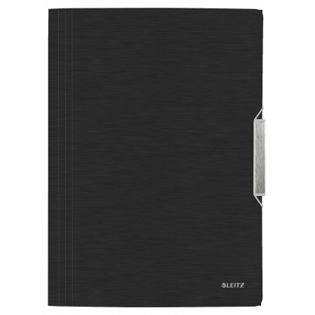 Mapa plastic cu elastic negru satin style leitz Mapa plastic cu elastic negru satin style leitz