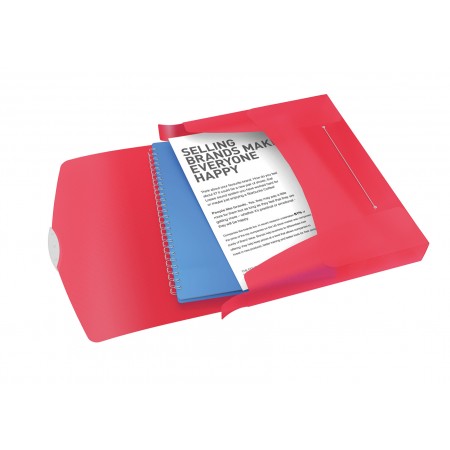 Mapa plastic cu elastic rosie jumbo vivida esselte Mapa plastic cu elastic rosie jumbo vivida esselte