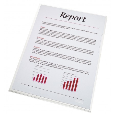 Mapa protectie a4 cristal tip l transparenta 150 microni esselte