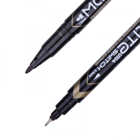 Marker cd 2 capete 0.5/1mm negru deli