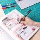 Marker cd 2 capete 0.5/1mm rosu deli