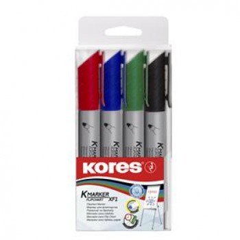 Marker flipchart 4/set 3mm kores Marker flipchart 4/set 3mm kores