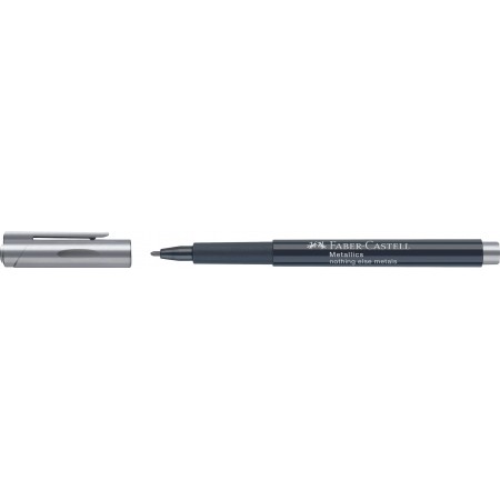 Marker metallics argintiu faber-castell