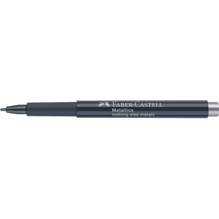 Marker metallics argintiu faber-castell