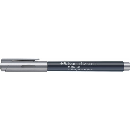 Marker metallics argintiu faber-castell