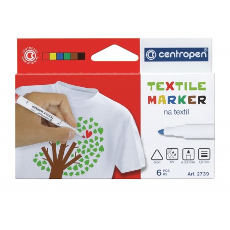 Marker pentru textile 6/set 2739 centropen