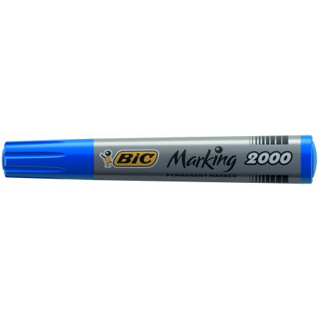 Marker permanent albastru varf rotund 2000 bic