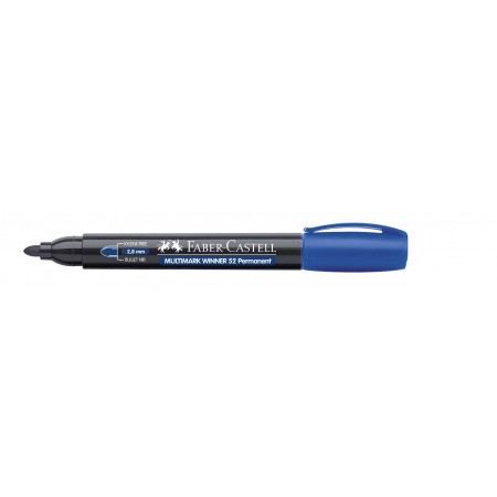 Marker permanent albastru varf rotund multimark winner 52 faber-castell Marker permanent albastru varf rotund multimark winner 52 faber-castell