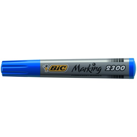 Marker permanent albastru varf tesit 2300 bic