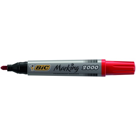 Marker permanent rosu varf rotund 2000 bic