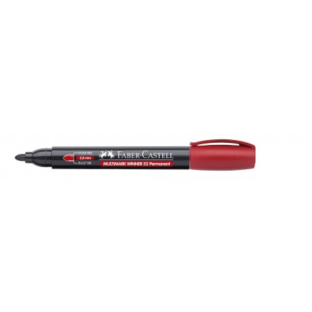 Marker permanent rosu varf rotund multimark winner 52 faber-castell Marker permanent rosu varf rotund multimark winner 52 faber-castell