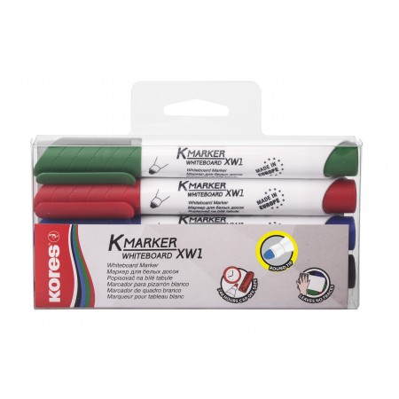 Marker whiteboard 4/set 3mm kores