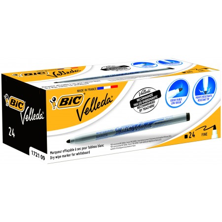 Marker whiteboard negru 1.0mm velleda 1721 bic