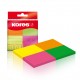 Notes adeziv 40*50mm 4 culori neon*50 file kores