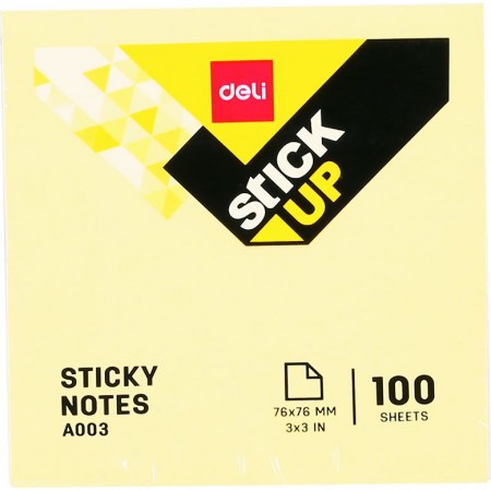 Notes adeziv 76*76mm galben 100 file deli