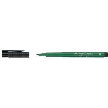 Pitt artist pen brush verde inchis faber-castell