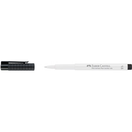 Pitt artist pen caligrafic 1.5 alb faber-castell