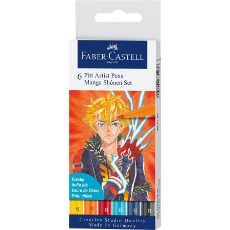 Pitt artist pen manga set 6 shonen 2019faber-castell Pitt artist pen manga set 6 shonen 2019faber-castell