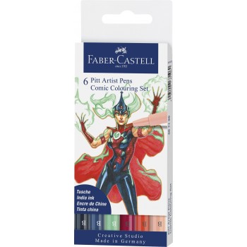 Pitt artist pen set 6 buc comic faber-castell